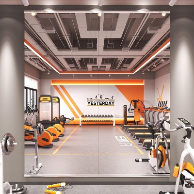Apmir  2/3 pieces Rectangle Wall Mirror Home Gym Mirror Dance Studio Mirror Tempered Glass Mirror