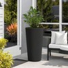 Bencmate Planter, Weather-Resistant Planter with Three Drainage Holes, Tall Flower Pot for Patio Porch Entryway, 2PCS, Black, 13"*13"*23.6" - 2 of 4