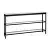 55" Metal 3-Shelf Short Console Table in Black Bronze - Henn&Hart - 2 of 4