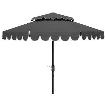 Venice 9Ft Round Double Top Crank Patio Outdoor Umbrella  - Safavieh