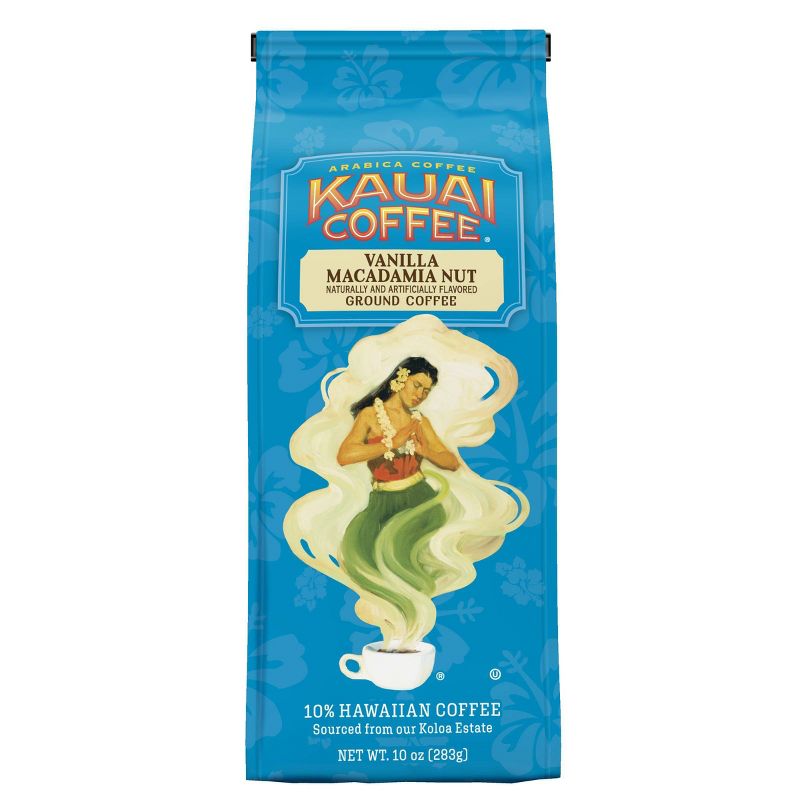 Kauai Coffee Vanilla Macadamia Nut Medium Roast Ground Coffee - 10oz, 3 of 8