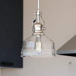 VAXCEL Beloit Farmhouse Kitchen Island Pendant Ceiling Light Clear Glass - 1 of 4