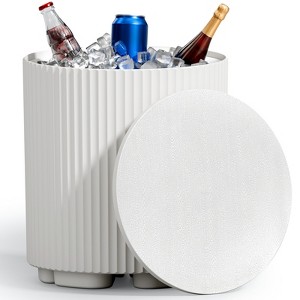 Ruvalino Ice Buckets Modern Insulated Ice Bucket with Sealed Cover for Outdoor Patio Garden Party - 1 of 4