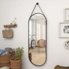 HOMLUX 16"x48" Oval Pill Full Length Mirror Decorative Wall Hanging Mirror Bathroom Entryway,Black/Gold - 4 of 4