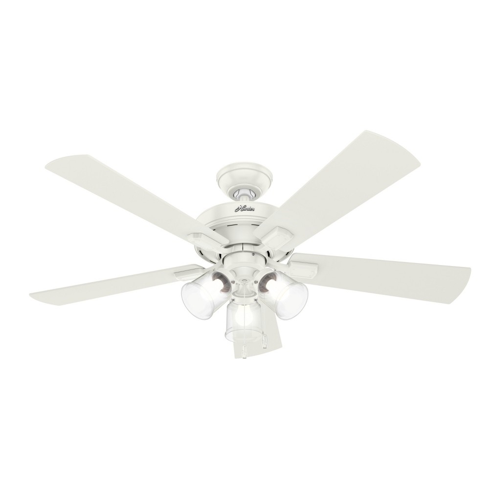 Photos - Air Conditioner 52" Crestfield Ceiling Fan  Fresh White - Hunter(Includes LED Light Bulb)