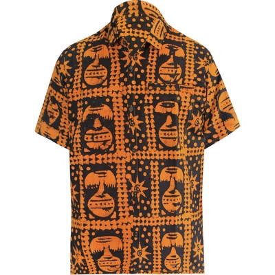 LA LEELA Men's Hawaiian Shirt Camp Beach Shirts Casual Short Sleeve Button Down Untuckit Shirts for Men