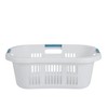Rubbermaid 2.1-Bushel Small Hip-Hugger Portable Plastic Laundry Basket with Grab-Through Handles, White - 2 of 4