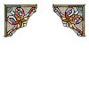 Chloe Lighting Victorie Victorian Tiffany-Glass Window Panel 8`` Wide - 4 of 4