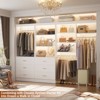 Aheaplus 71'' Tall Closet Storage Organizer with Drawers, Freestanding Closet System with Adjustable Shelves - 4 of 4
