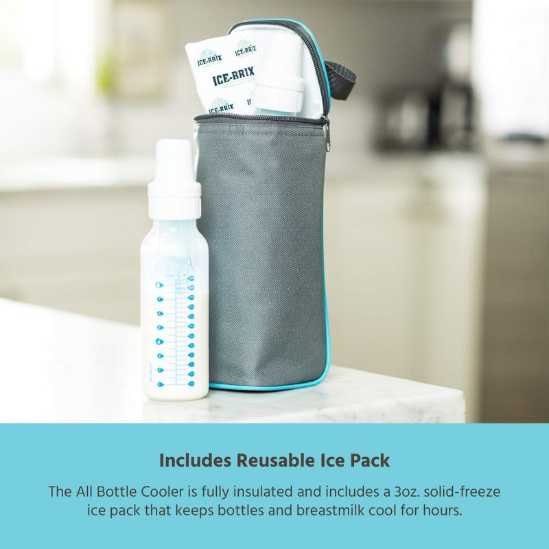 J.L. Childress Breastmilk Cooler & Baby Bottle Bag, Insulated & Leak Proof, Ice Pack Included, Single Bottle, 3 of 10