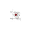 Black Bow Jewelry Sterling Silver Red Crystal Home Where Love Resides Heart Bead Charm - 3 of 4