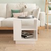 vidaXL Coffee Table/end Table - White Square Engineered Wood - Living Room/Bedroom/Home Office Furniture with Storage Shelves - 15.7"x15.7"x16.9" - 2 of 4