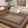 Living Room Rug, Washable Braided Rug, Non Slip Accent Carpet Braided Print, Indoor Rustic Area Rug Border Carpet for Bedroom Home Decor - 3 of 4