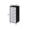 Gulches Myles Black, Silver & Gold Finish Jewelry Armoire: Stylish Organizer for All Your Jewelry Needs - 2 of 4