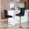 TiramisuBest Set of 2 Golden Velvet Swivel Bar Stools, Adjustable Height 27-35", Modern Tufted Upholstered Chairs with Back for Kitchen (Beige) - 4 of 4