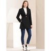 INSPIRE CHIC Women's Turn Down Collar Buttoned Business Casual Mid-Long Winter Coat - 2 of 4