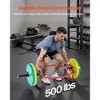 VEVOR Trap Bar Hex Bar, 2-Inch Hex Barbell, 500 LBS Capacity Shrug Bars, Weightlifting and Strength Training Equipment, Red - 3 of 4