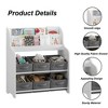 BABYYER Kids Bookshelf with 6 Fabric Storage Bins, Front-Facing Children's Bookcase and Toy Organizer for Playroom, Bedroom and Nursery - 3 of 4