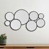 HomeRoots Set Of Eight Black Metal Round Cojoined Accent Mirrors - 2 of 4