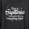 Women's - Instant Message - I'm A Sagittarius Lightweight French Terry Wide Neck Long Sleeve Graphic Shirt - 2 of 4
