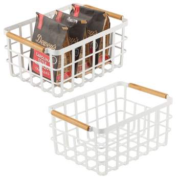 mDesign Metal Food Organizer Storage Basket