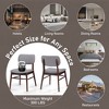 KWPZQEB Mid Century Modern Dining Chair Set of 2, Upholstered Kitchen Dining Room Chairs with Rubberwood Frame&Curved Backrest for Vanity, Living Room - 3 of 4