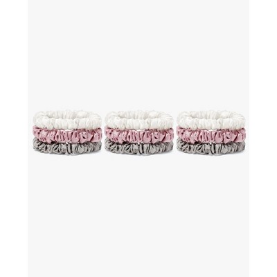 Mommesilk Pure Silk Scrunchies 9PCS - Americana Summer, Skinny