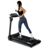 4.0 HP Folding Treadmill, 400 LBS Max, 0.6-8.7MPH, Heavy Duty with 14.5" LED Display & Pulse Detection, Foldable for Home or Office Exercise - 2 of 4