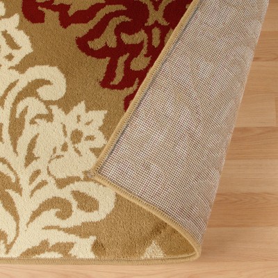 Woodfern Brown Synthetic 4'x6' Easy-Care Indoor Area Rug