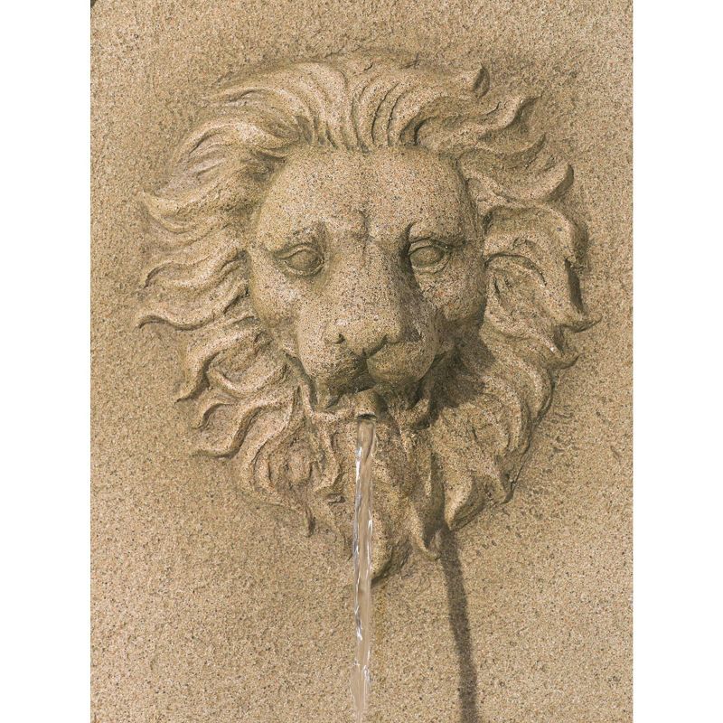 John Timberland Outdoor Wall Water Fountain with Light LED 58" High Lion's Head 2 Tiered for Yard Garden Patio Deck Home, 4 of 10