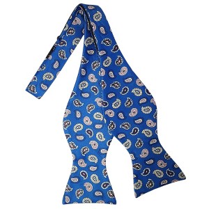 Men's Paisley Printed 2.75" x 4.75" Adjustable 16" - 21" Self-Tie Bow Tie - 1 of 4