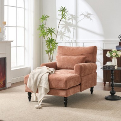 Modern Upholstered Chaise Lounge Sofa Chair, Cozy Recliner with Thick Cushion for Living Room or Bedroom – The Pop Home