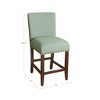 24" Upholstered Counter Height Barstool with Nailheads - HomePop - 2 of 4