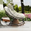 Outdoor Rocking Chair Patio Set of 2, Oversized Rocking Papasan Chairs with Cushions for Garden Porch, 265 lbs. - 4 of 4