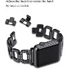 Worryfree Gadgets Metal Band with Bling Rhinestone for Apple Watch 38/40/41mm 42/44/45mm iWatch Band Series 8 7 6 5 4 3 2 1 & SE - 2 of 4