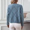 Women's Knit Sweater - Long Sleeve Round Neck Loose Fit Pullover for Party - 4 of 4