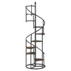 Alilang 20.00 Inch Spiral Metal Staircase Shelf with Wooden Steps and Industrial Design - Brown - 4 of 4