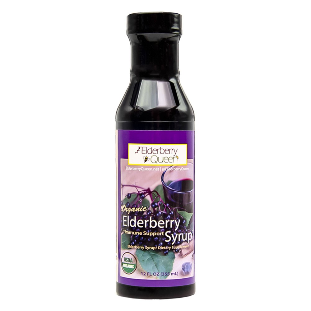 Photos - Vitamins & Minerals Elderberry Queen Organic Elderberry Syrup - 12 fl oz