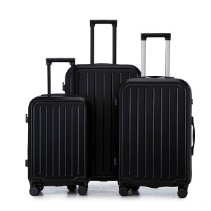 YONWAY Hardside Luggage Sets, 3 pcs Spinner Suitcase, ABS Lightweight Suitcase, 360° Spinner Wheel Luggage, with Cup Holder & USB Port - 1 of 4