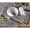 Saro Lifestyle Cotton Runner With Tassels And Rug Design, 14"x72", Black - 4 of 4