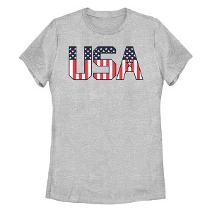 Women's Lost Gods USA Star Flag Fill T-Shirt - 1 of 4