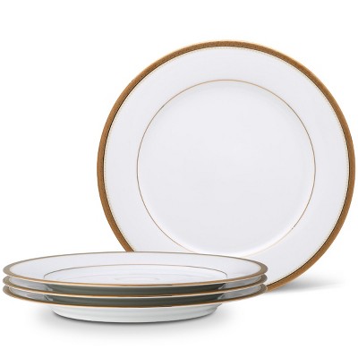 Noritake Charlotta Gold Set of 4 Dinner Plates