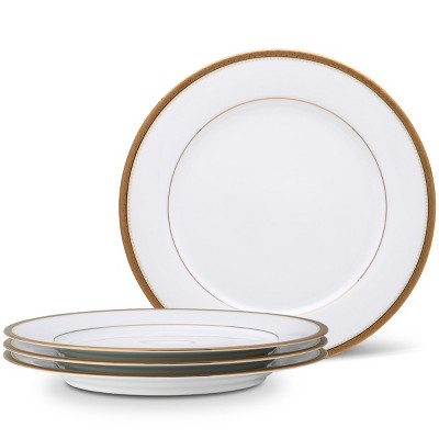 Noritake Charlotta Gold Set Of 4 Dinner Plates : Target