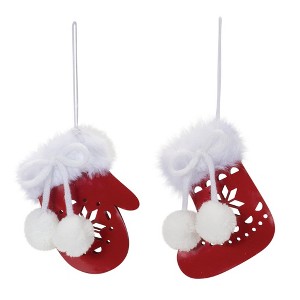 Melrose Snowflake Mitten Stocking Ornament (Set of 12) - 1 of 4