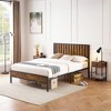 Full Queen Size Metal Bed Frame with Stylish Headboard and Footboard No Box Spring Needed - 3 of 4