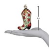Old World Christmas Blown Glass Ornament for Christmas Tree, Cowgirl Boot - 3 of 3