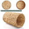 Aoibox 2 Gallon Woven Water Hyacinth Wicker Waste Basket for Bathroom, Small Trash Can for Bedroom, Round Garbage Can for Boho Decor - 3 of 4