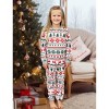 PATPAT Christmas Family Pajama Set: Reindeer and Christmas Tree Fair Isle Print Pajamas with Plaid Matching Socks - 2 of 4