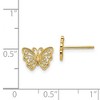 Black Bow Jewelry 10mm Cutout Butterfly Post Earrings in 14k Yellow Gold - 4 of 4