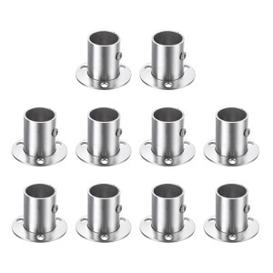 Unique Bargains Stainless Steel Corrosion Resistance Durability Closet Rod Flange Holder - 1 of 4